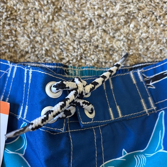 Gymboree Blue Shark Print Swim Shorts - Picture 3 of 4